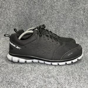 Reebok Sublite Cushion Work Shoes Mens Size 11 Black Alloy Toe EH Lace Up Safety